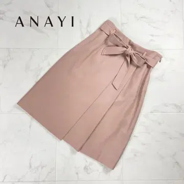 새상품 ANAYI 세미 플레어 스커트 핑크 사이즈 36*PC759