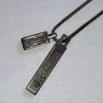캘빈클라인 실버 목걸이 실버 큐빅