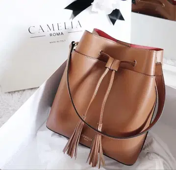 CAMELIA ROMA 브라운 복조리형 숄더백