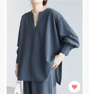 reca 키 넥 컷 조젯 블라우스 긴팔 상의