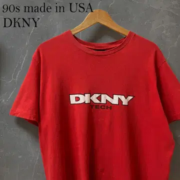 USA제 90년대 DKNY 싱글 스티치 심플 로고 프린트 티셔츠