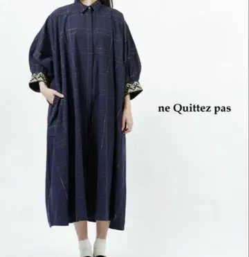 누키테파 ne Quittez pas 포플린 자수 원피스 새상품급