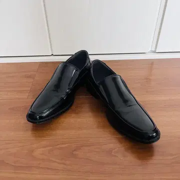 컨디션 최상 비즈니스 슈즈 블랙 로퍼 25cm 포멀 경량 발수 가죽 느낌
