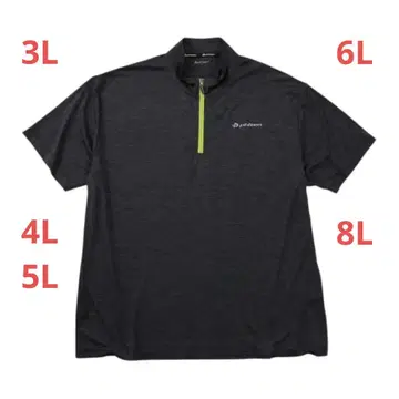 Phiten DRY 양이온 천축 하프 지퍼 반팔 셔츠 ppvg5