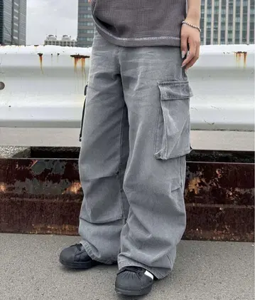 힙 로고 턱 카고 데님 [완판!