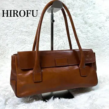 HIROFU 핸드백 액세서리 백 숄더 백 천연 가죽 브라운