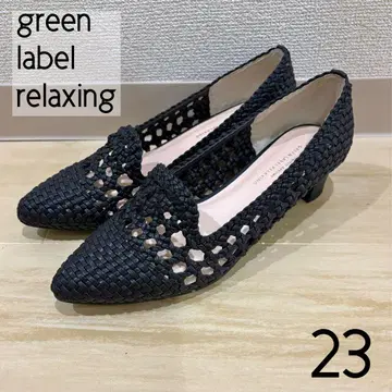 green label relaxing 펌프스 블랙 시스루 메쉬