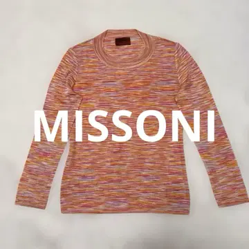 새상품급 오렌지 택 MISSONI 미쏘니 긴팔 니트 스웨터 올 패턴