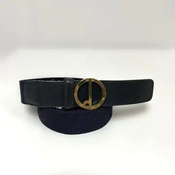 dunhill d 마크 버클 캔버스 가죽 벨트 네이비 중고