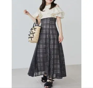 허리 프릴 플레어 원피스 MAJESTIC LEGON