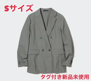 유니클로 린넨 블렌드 자켓 올리브 S 사이즈