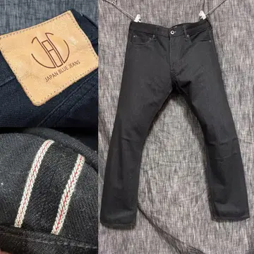 정가 17600엔 JAPAN BLUE JEANS 셀비치 블랙 데님 블랙