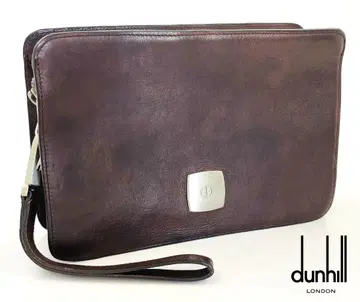 dunhill 던힐 천연 가죽 클러치 백 로고 플레이트 세컨드 백