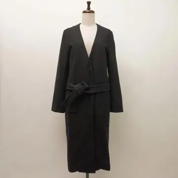 새상품급 mar 노카라 롱 코트 블랙 사이즈 S*KC410