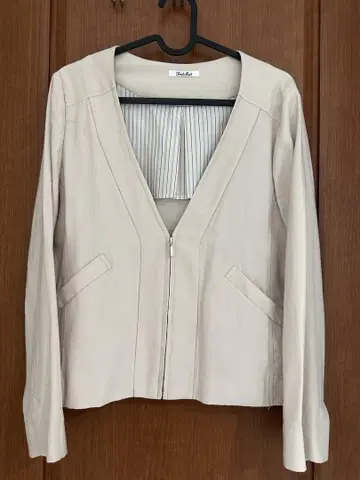 프리즈 마켓 노카라 자켓 베이지