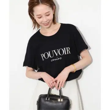 SLOBE IENA POUVOIR 로고 티 슬로브 이에나 블랙
