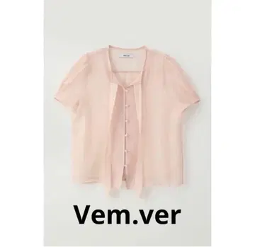 vem.ver 시스루 반팔 가디건