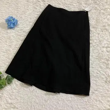 미사용 새상품 t&m 미디 스커트 블랙 스트레치 일본제 XL 상당