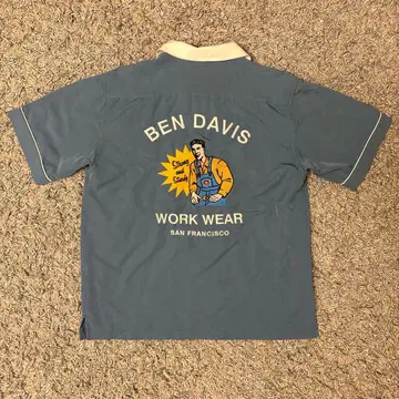 BEN DAVIS 워크 셔츠 볼링 셔츠 M 블루