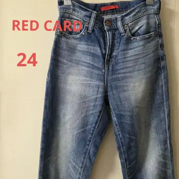 RED CARD 라이트 블루 스키니 청바지 하이 웨스트