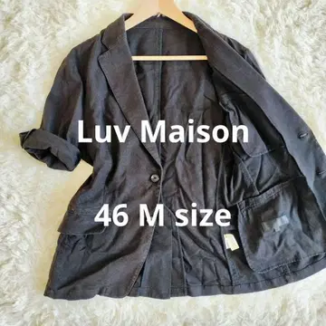 Luv Maison 러브 메종 린넨 7부 기장 테일러드 자켓 46 블랙