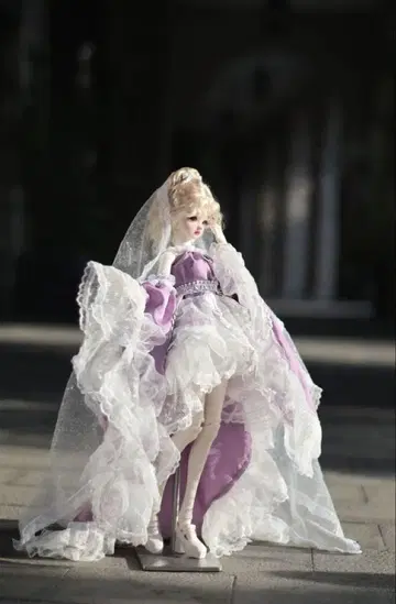 해외 딜러 제작 드레스 보라색