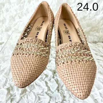 사바사바 메쉬 짠 웨지솔 펌프스 24.0cm 골드