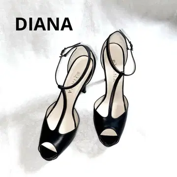 DIANA 다이애나 블랙 스트랩 펌프스 오픈토 25cm