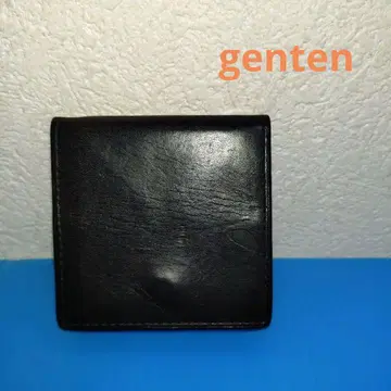genten 가죽 코인 케이스 블랙