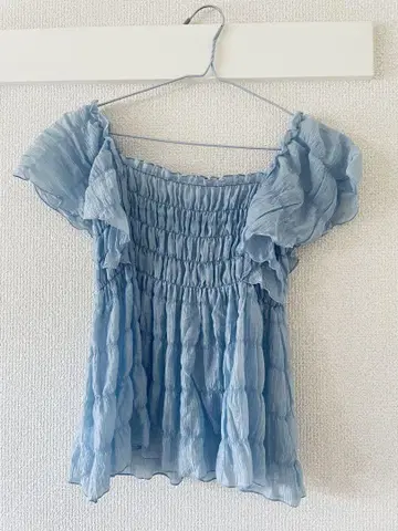 꽃무늬 시어 파피용 블라우스