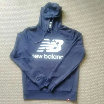 남성용 New Balance 네이비 후드티 S 사이즈