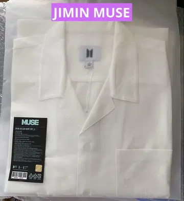 BTS JIMIN MUSE 오픈 카라 셔츠 L