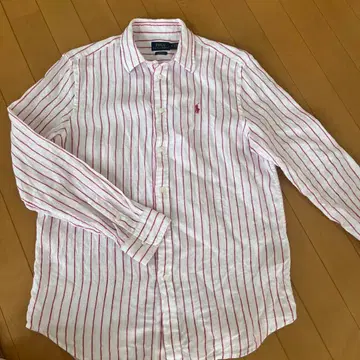 QR 택 폴로 랄프 로렌 셔츠 린넨 100 릴랙스 핏