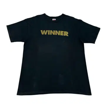2000년대 서브 팝 "WINNER 골드 글리터 티셔츠"