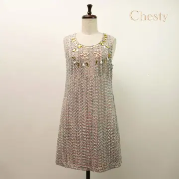 Chesty 슬리브리스 A 라인 원피스 멀티 컬러 사이즈 0*LC43