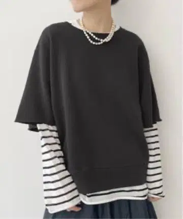 라빠르망 리미리프 Cut Off Sleeve Sweat