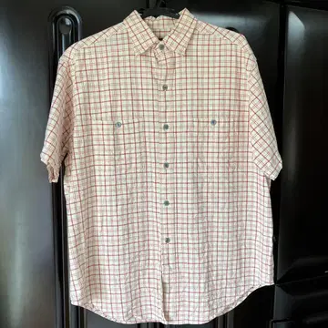 Levi Strauss 체크 무늬 반팔 셔츠 M 사이즈