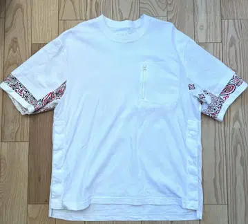 sacai 사카이 페이즐리 무늬 티셔츠 사이즈 2 2697M 명작