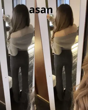 gyda 2way 허리 레이스업 오프숄더 니트