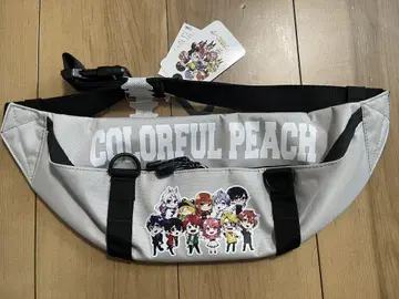 컬러풀 피치 카라피치 힙색 웨스트 파우치 블랙 전원 집합