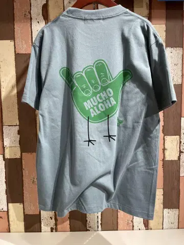MUCHO ALOHA 티셔츠 블루 XL 사이즈 MAT-011