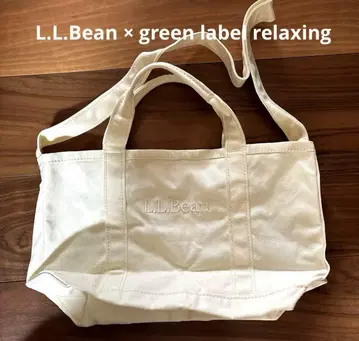 L.L.Bean 그린 라벨 그로세리 토트백 화이트