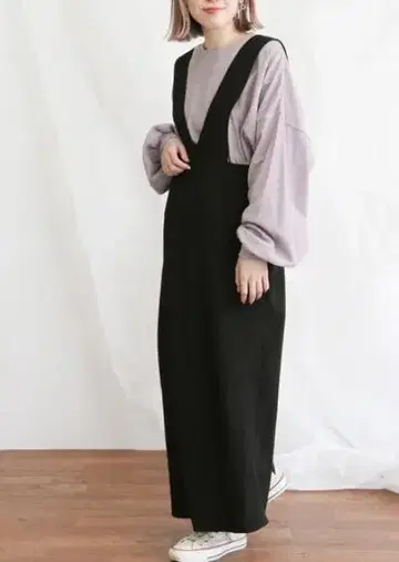 KBF 어반 리서치 2way 변형 랩 스커트 블랙 검정