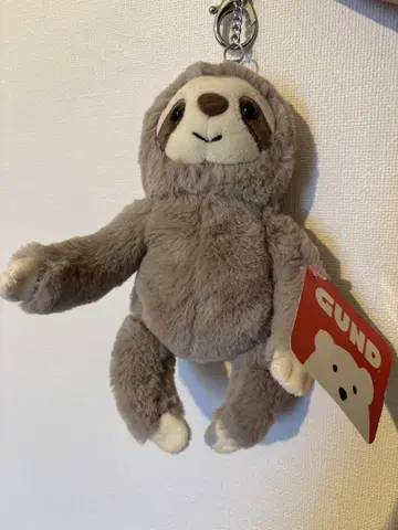 GUND 나무늘보 봉제 인형 키링 약 15cm 키체인 포함