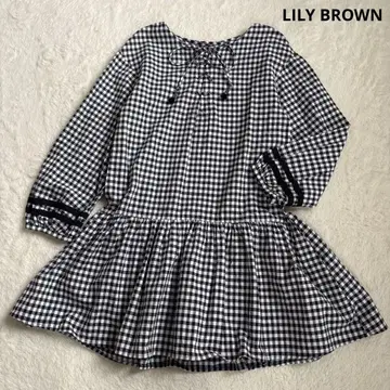 컨디션 최상] LILY BROWN. 볼륨 셔츠 원피스 튜닉 깅엄
