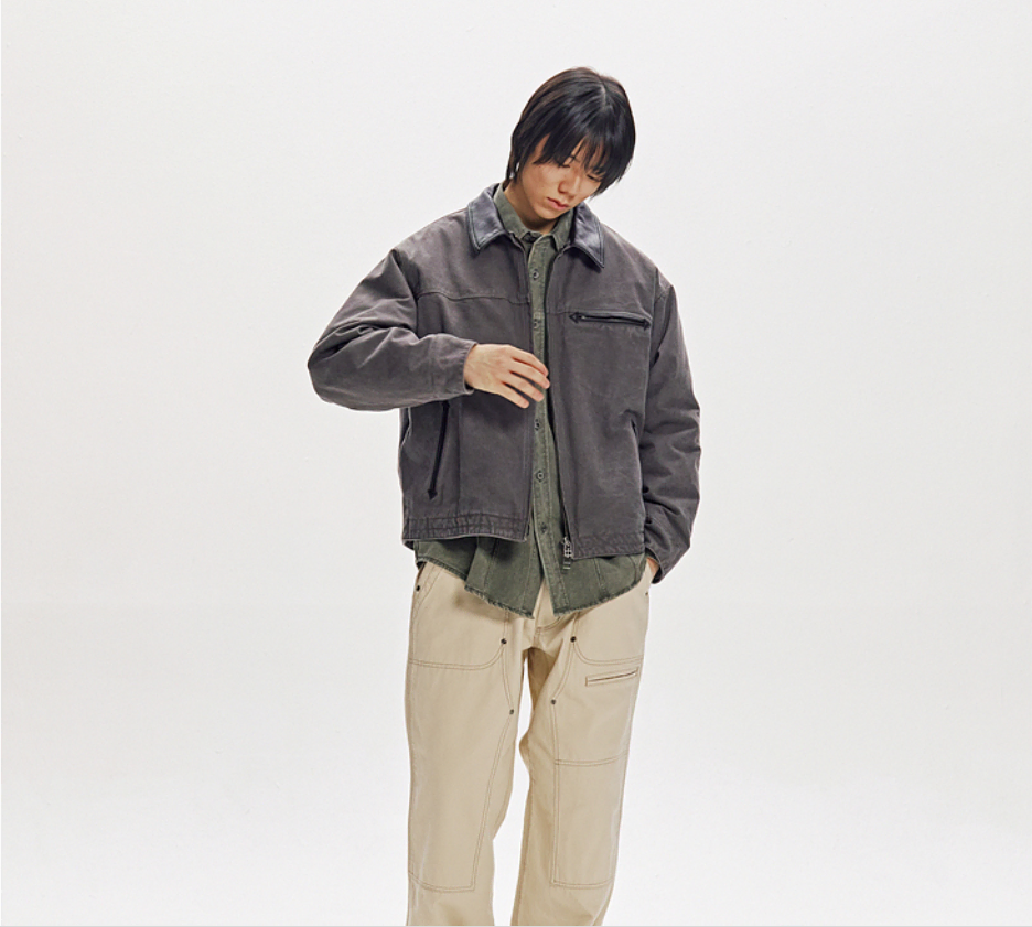 Frizmworks 24 Heavy Canvas Destroyed Work Jacket Mud XL, good condition