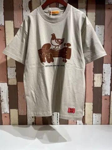 MUCHO ALOHA 티셔츠 베이지 L 사이즈 MAT-013