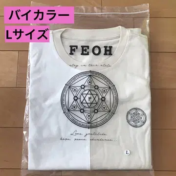 요시오카 준코 씨 FEOH 티셔츠 바이컬러 L 사이즈