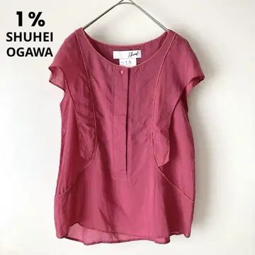 1%SHUHEI OGAWA 프렌치 슬리브 블라우스 핑크