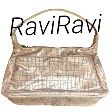 야마토야 RaviRavi 골드 핑크 로고 원숄더백